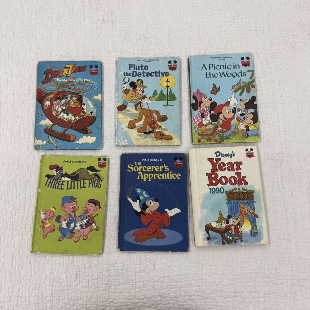 Vintage 1970’s Walt Disney Productions Wonderful World Of reading books Lot